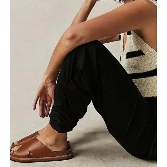 Free People New Light Parachute Pants Black Size Large NWT - Picture 10 of 13